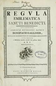 Regula emblematica Sancti Benedicti by Benedict Saint, Abbot of Monte Cassino