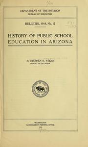 Cover of: History of public school education in Arizona