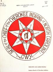 Eastern Band of Cherokee Indians by Cherokee Planning Board
