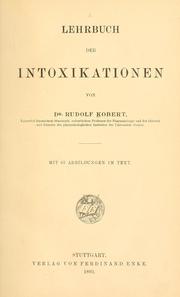 Cover of: Lehrbuch der Intoxikationen