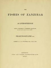 Cover of: Fishes of Zanzibar by Playfair, R. Lambert Sir