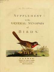Cover of: Supplement to the General synopsis of birds