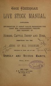 Cover of: The American live stock manual, containing information ... by F. M. Lupton