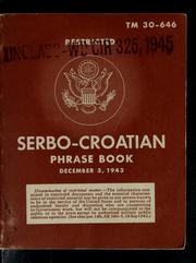 Cover of: Serbo-Croatian phrase book by United States Department of War