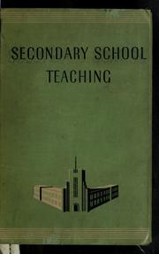 Cover of: Secondary school teaching by James Greenleaf Umstattd