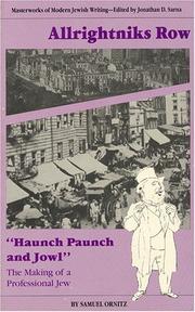 Haunch, paunch, and jowl by Samuel Ornitz