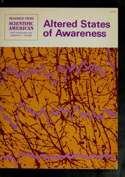 Cover of: Altered states of awareness by with introds. by Timothy J. Teyler. --