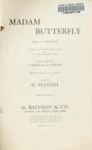 Cover of: Madame Butterfly