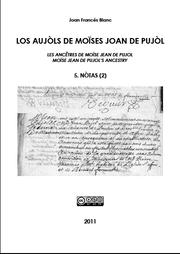 Cover of: Los aujòls de Moïses Joan de Pujòl. 5. Nòtas (2)