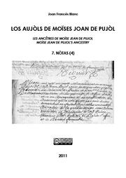 Cover of: Los aujòls de Moïses Joan de Pujòl. 7. Nòtas (4)