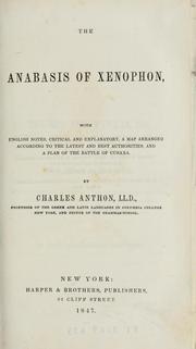 Cover of: The Anabasis of Xenophon ...