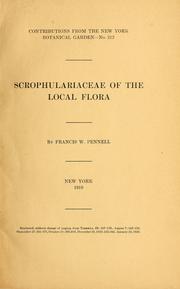 Cover of: Scrophulariaceae of the local flora by Francis W. Pennell