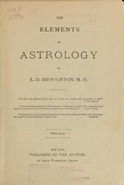 Cover of: The elements of astrology