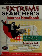 Cover of: The extreme searcher's Internet handbook : a guide for the serious searcher.