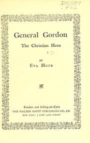 Cover of: General Gordon, the Christian hero