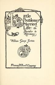 Cover of: Little problems of married life: the Baedeker to matrimony