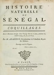 Cover of: Histoire naturelle du Sénégal, par M. Adanson ...: proposée par souscription.