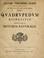 Cover of: Iacobi Theodori Klein ... Quadrupedum dispositio brevisque historia naturalis
