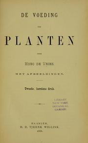 Cover of: De voeding der planten