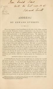 Cover of: The questions of the day. by Edward Everett