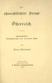 Zur eherechtlichen Frage in Österreich by Franz Brentano