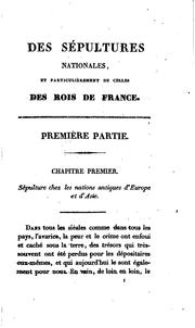 Cover of: Des sépultures nationales