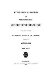 Cover of: Mitteilungen des Instituts für österreichische Geschichtsforschung by Universität Wien Institut für Österreichische Geschichtsforschung