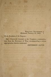 Cover of: [Communication from the Secretary of War]