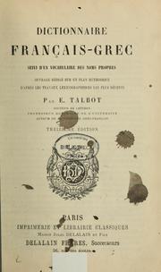 Cover of: Dictionnaire français-grec by Eugène Talbot