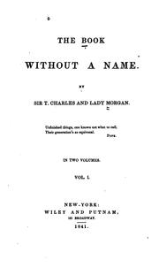 The Book Without a Name by Thomas Charles Morgan , Morgan (Sydney)