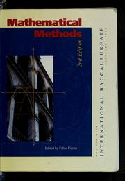 Cover of: Mathematical methods: standard level