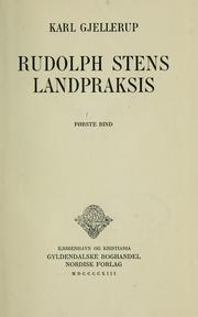 Cover of: Rudolph Stens landpraksis