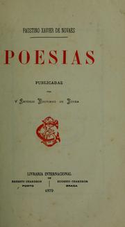 Cover of: Poesías: Publicadas por Antonio Moutinho de Sousa