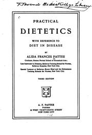 Cover of: Practical Dietetics: With Reference to Diet in Disease by Alida Frances Pattee