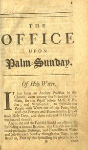 Cover of: The compleat office of the Holy Week by Catholic Church