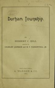 Durham township by Herbert C. Bell
