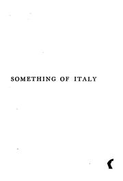 Cover of: Something of Italy