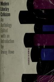 Cover of: Modern literary criticism: an anthology.