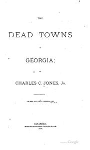 Cover of: The dead towns of Georgia