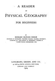 Cover of: A reader in physical geography: for beginners