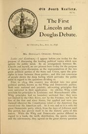 Cover of: The first Lincoln and Douglas debate. by Abraham Lincoln