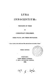 Cover of: Lyra innocentium by John Keble