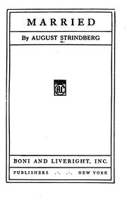 Cover of: Married by August Strindberg