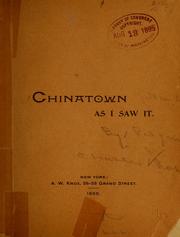 Cover of: Chinatown as I saw it