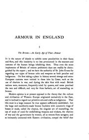 Cover of: Armour in England: from the earliest times to the reign of James the first