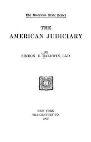 Cover of: The American judiciary.