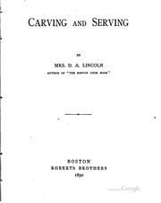 Cover of: Carving and serving