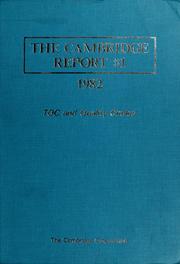 Cover of: The Cambridge report #1: TQC and quality circles - February 1982