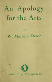 Cover of: An apology for the arts