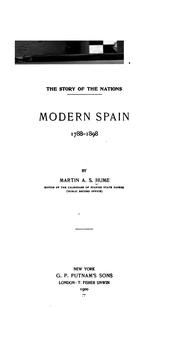 Cover of: Modern Spain 1788-1898 by Martin Andrew Sharp Hume